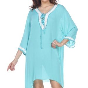 Shoreline swim coverup crochet accent Nwt